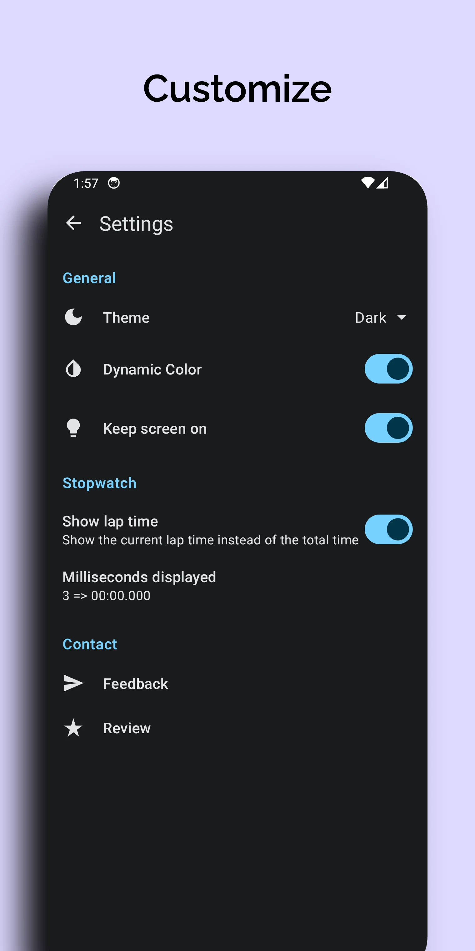 Stopwatch screenshot